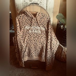 Abercrombie & Fitch A&F Soft Collection leopard print Hooded Sweatshirt